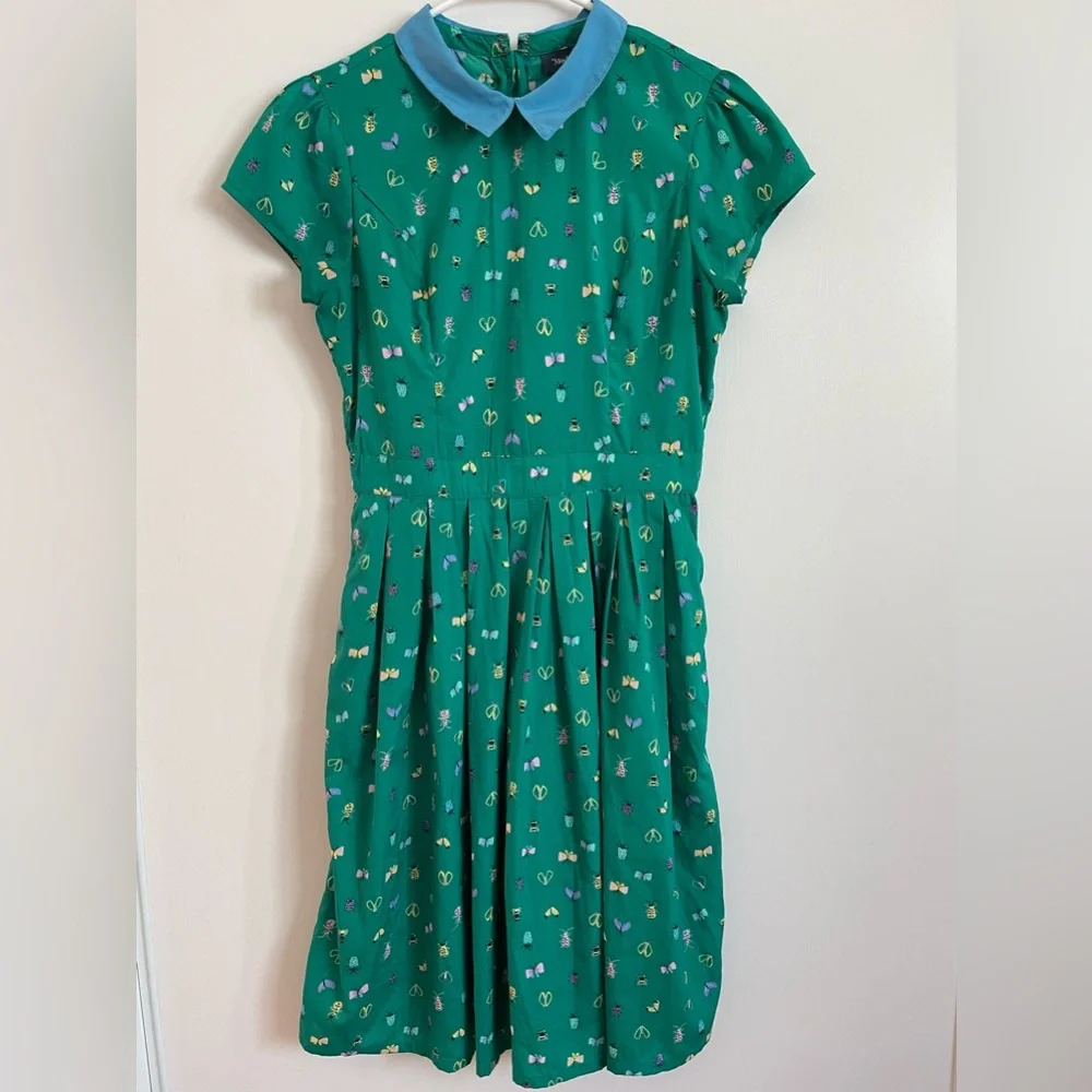 ModCloth Original Take Bug Insect Print Collared Dress | Size M - Picture 3 of 10